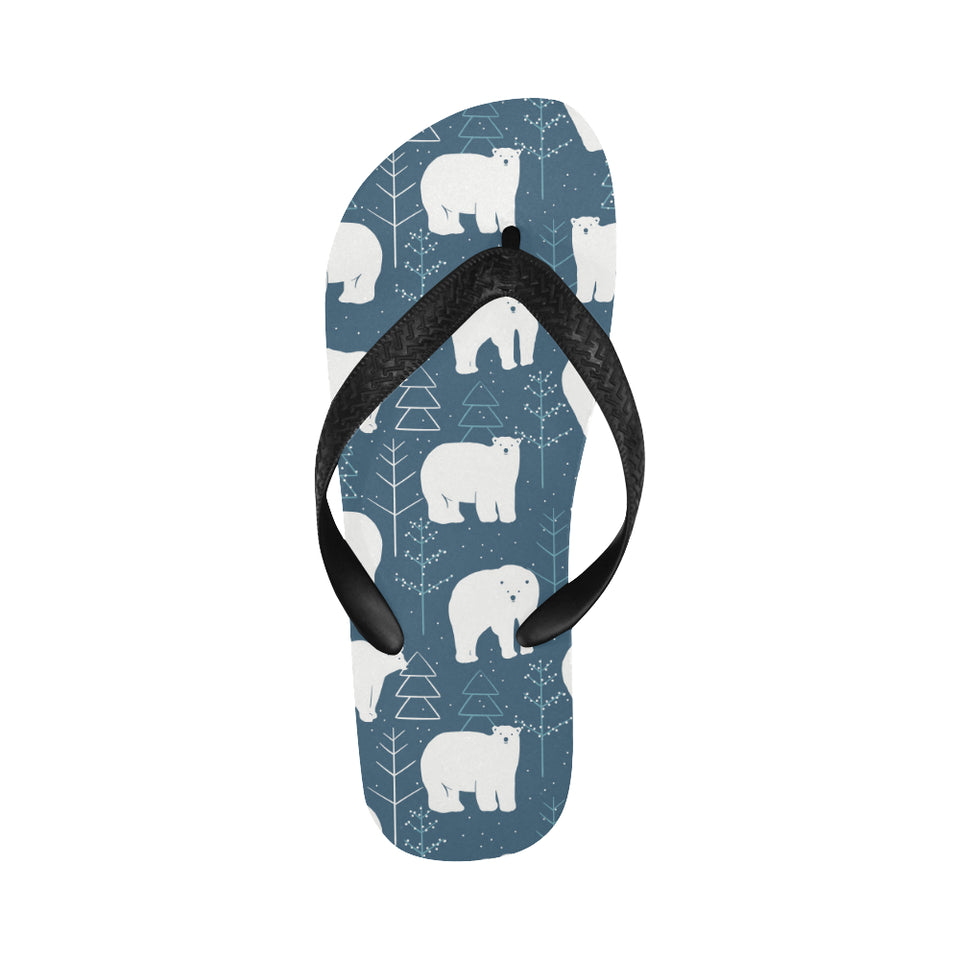 polar bear mother her child pattern Unisex Flip Flops
