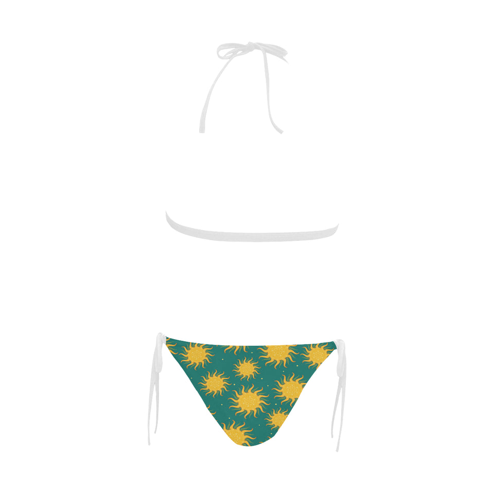 Sun green background Sexy Bikinis Two-Piece Swimsuits