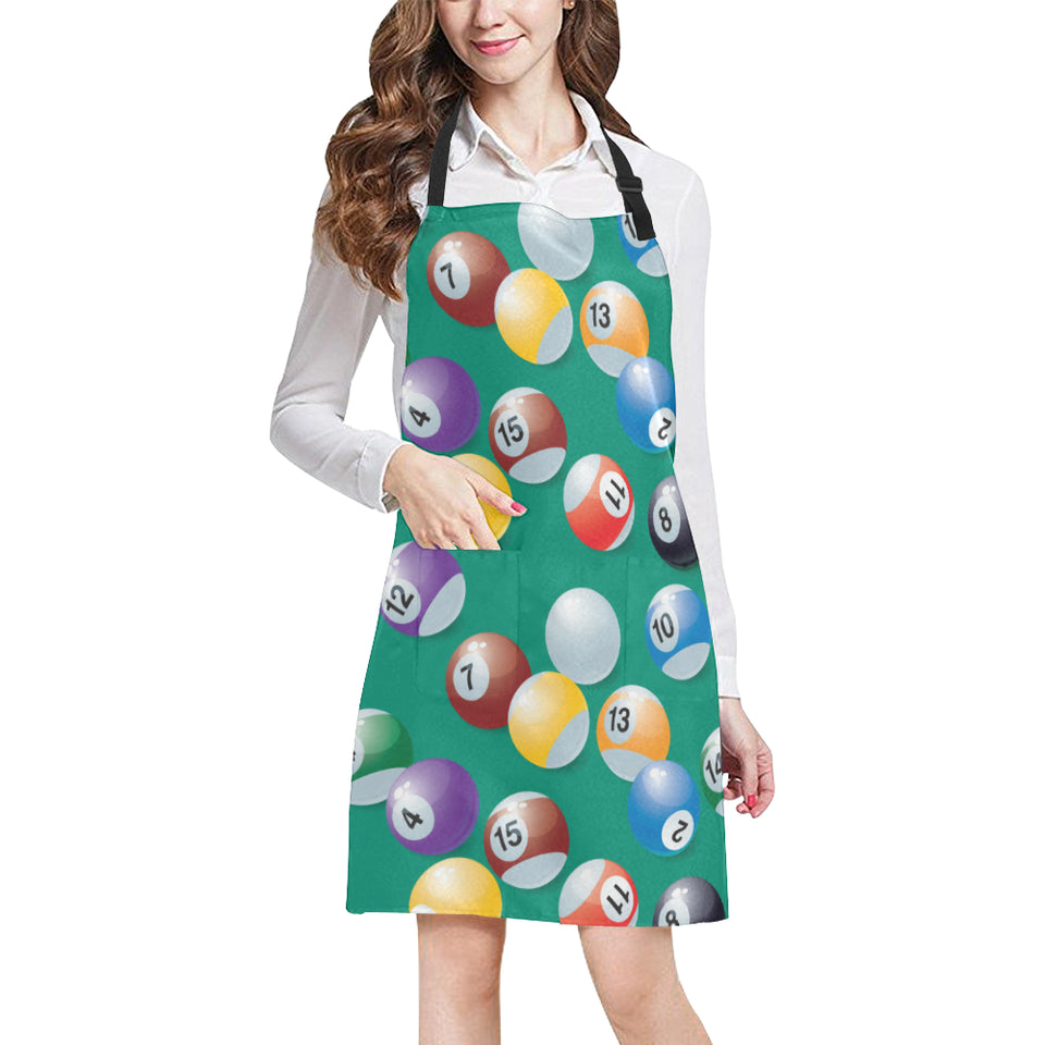 Billiard Ball Pattern Print Design 01 All Over Print Adjustable Apron