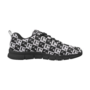 Music Notes Pattern Print Design 01 Men's Breathable Sneakers ( Model 055)