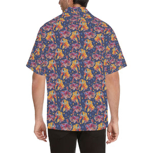 Goldfish Pattern Print Design 05 Men's All Over Print Hawaiian Shirt (Model T58)