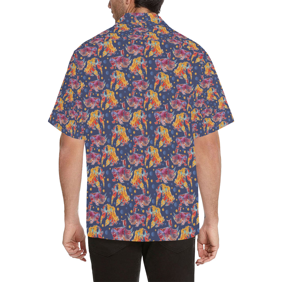 Goldfish Pattern Print Design 05 Men's All Over Print Hawaiian Shirt (Model T58)