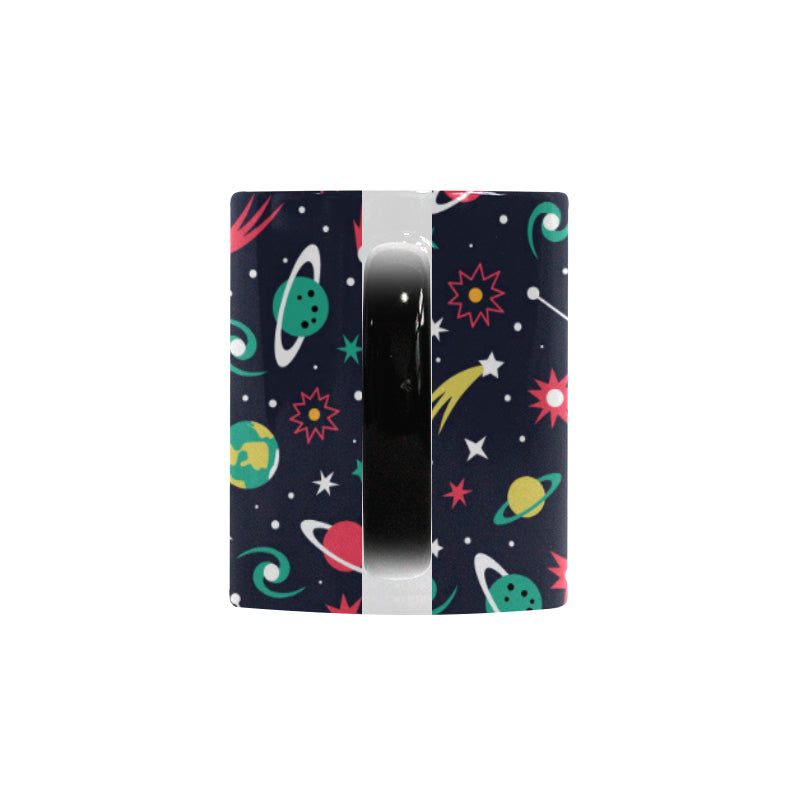 colorful space pattern planet star Morphing Mug Heat Changing Mug