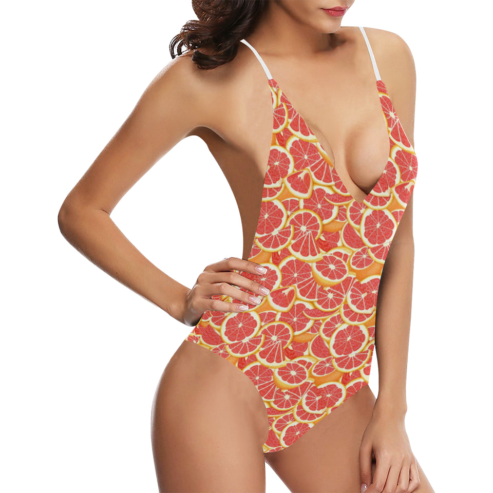 Tropical grapefruit pattern Women's One-Piece Swimsuit