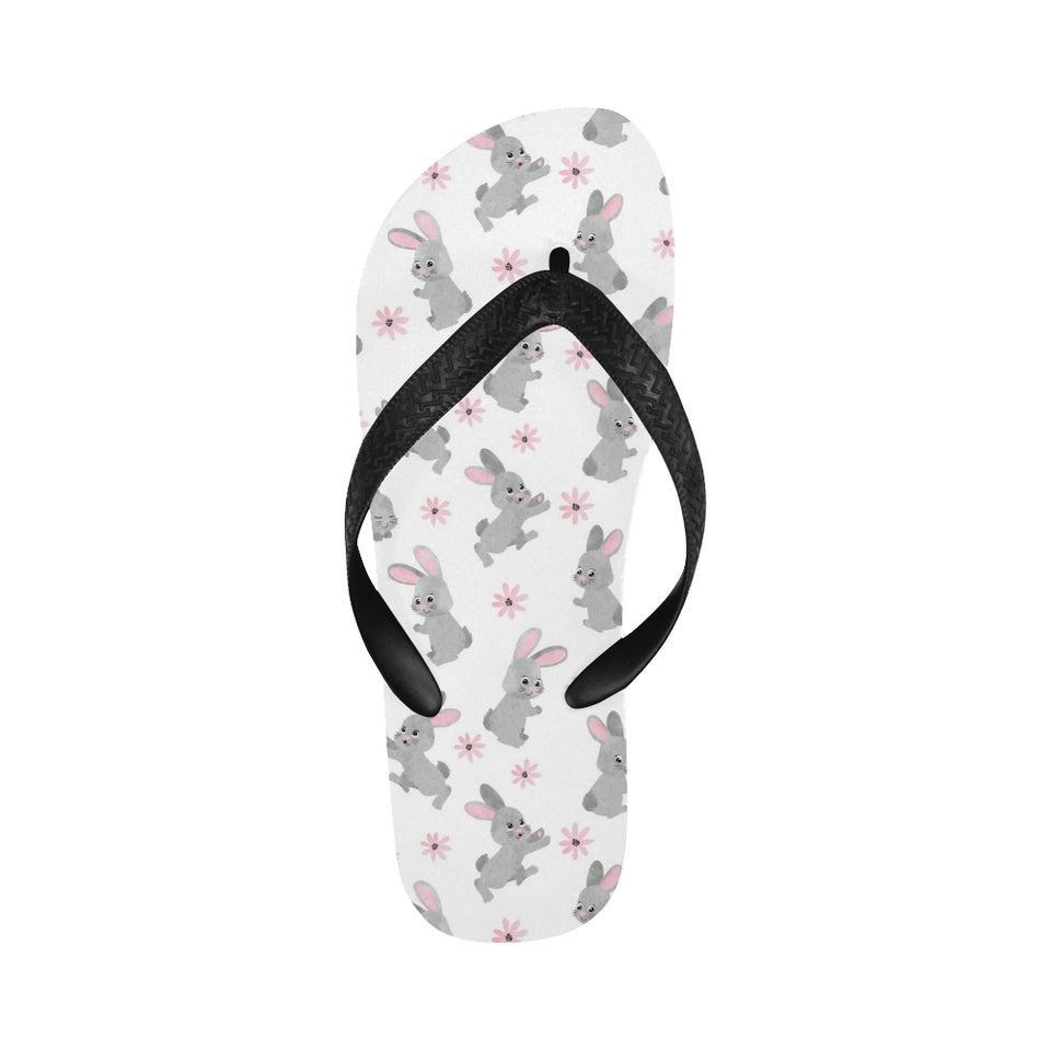 Watercolor cute rabbit pattern Unisex Flip Flops