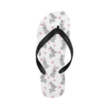 Watercolor cute rabbit pattern Unisex Flip Flops