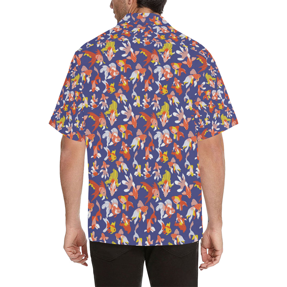 Goldfish Pattern Print Design 04 Men's All Over Print Hawaiian Shirt (Model T58)