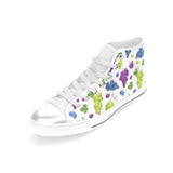Grape pattern Women's High Top Canvas Shoes White