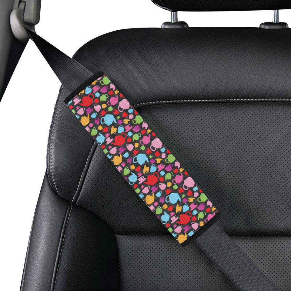 Tea pots Pattern Print Design 01 Car Seat Belt Cover
