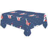Cute sea lion seal christmas hat candy cane heart Tablecloth