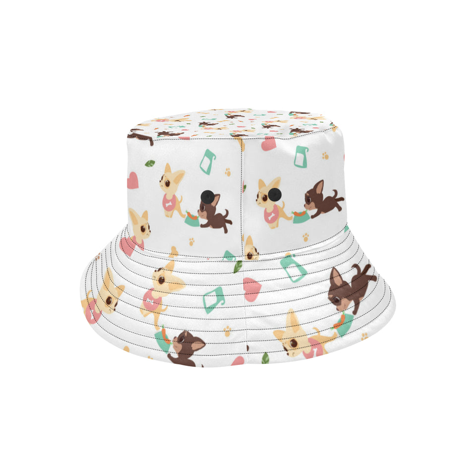 Cute Chihuahua puppie pattern Unisex Bucket Hat