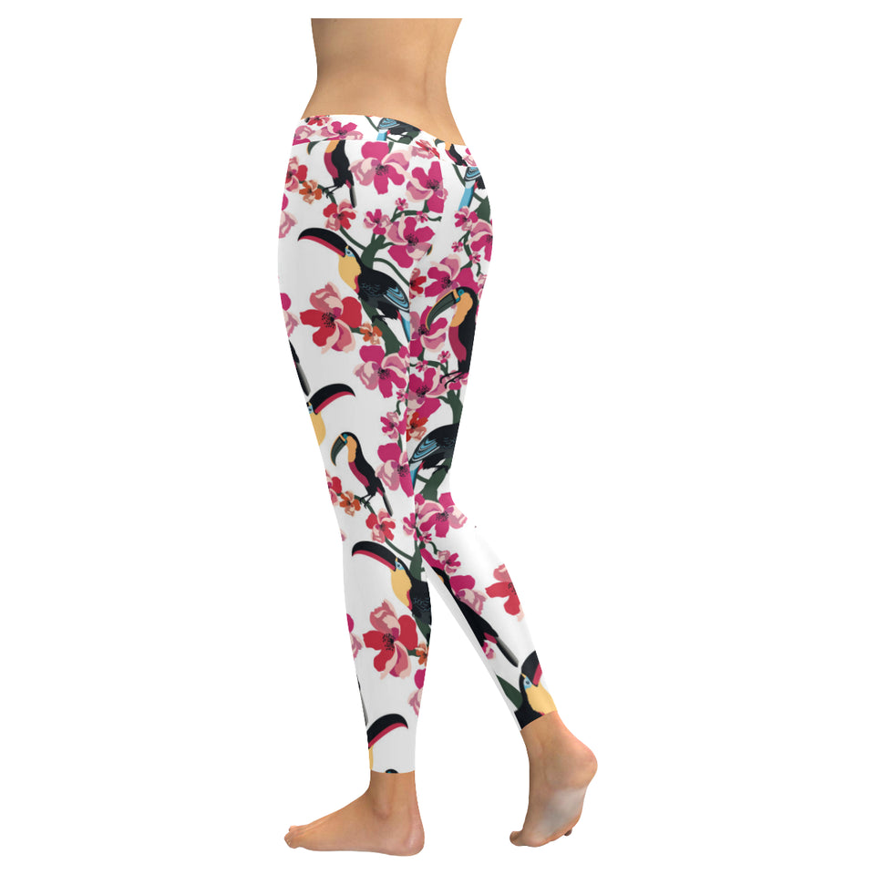 Toucan flower design pattern Women's Legging Fulfilled In US