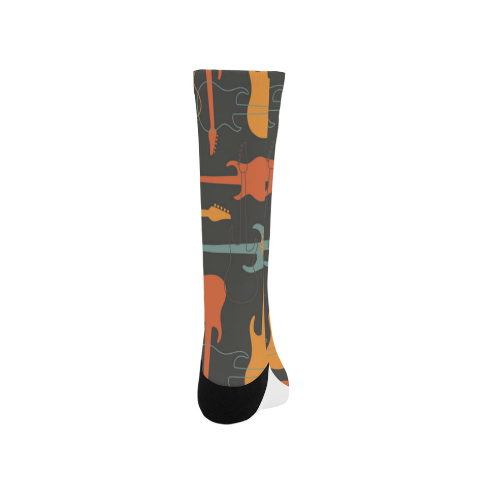 electric guitars pattern Crew Socks