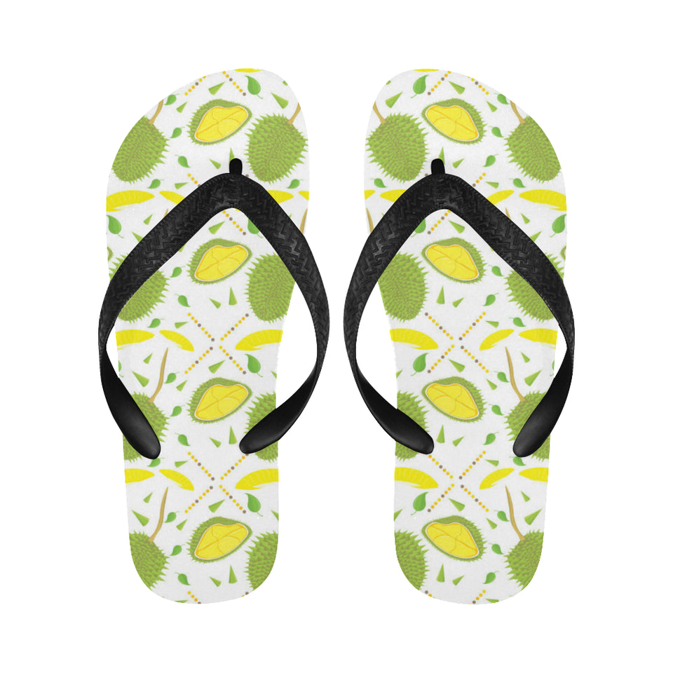 Durian pattern background Unisex Flip Flops