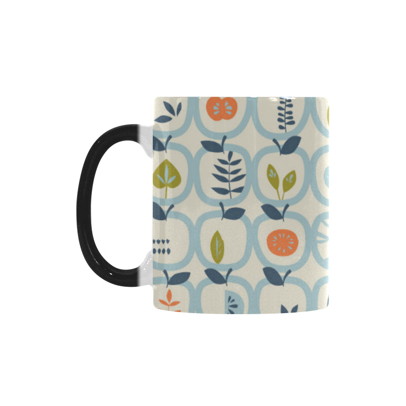 apples leaves pattern Morphing Mug Heat Changing Mug