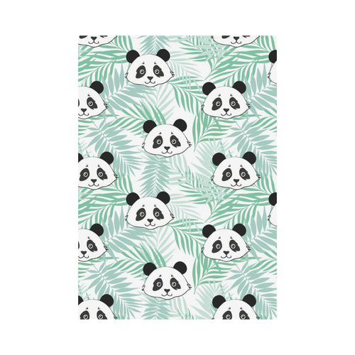 Panda pattern tropical leaves background House Flag Garden Flag