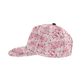 Pink flamingos pattern background All Over Print Snapback Cap