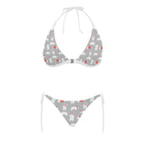 Cute polar bear christmas snow pattern Sexy Bikinis Two-Piece Swimsuits