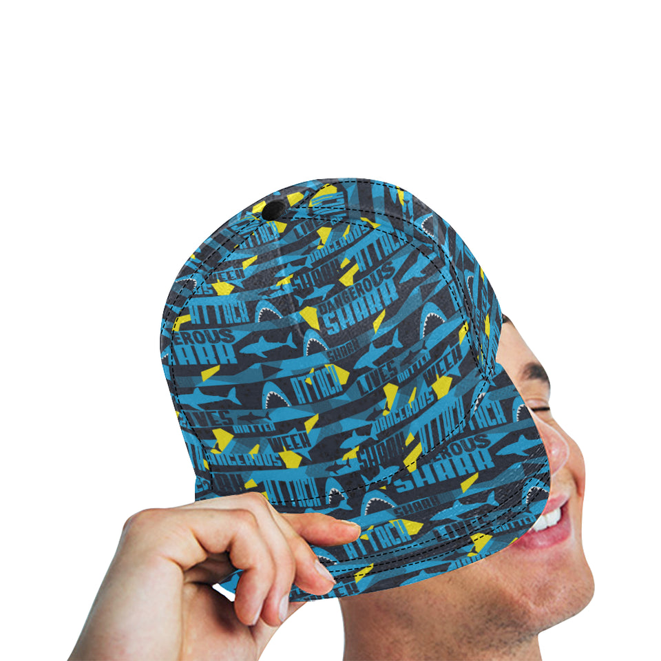 Shark dangerous All Over Print Snapback Cap