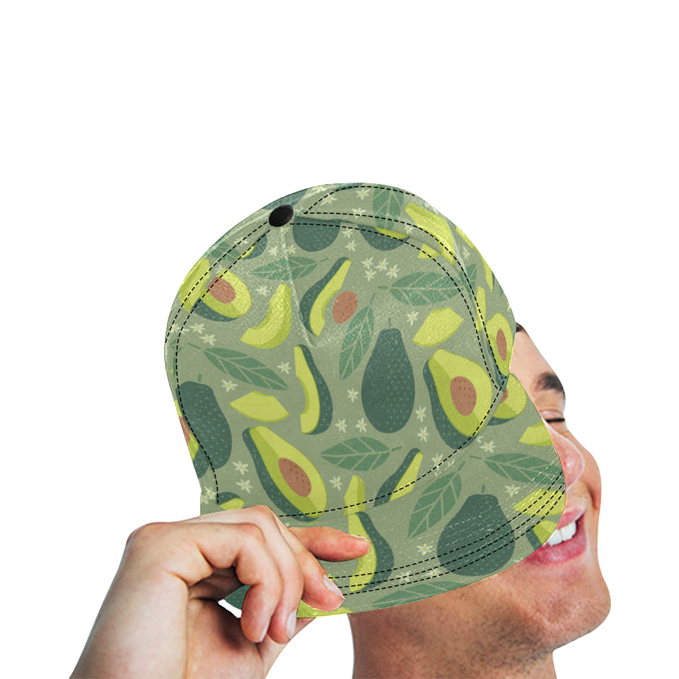 Avocado pattern All Over Print Snapback Cap