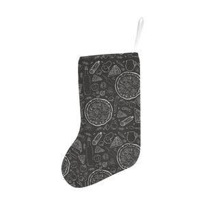 Pizza pattern Christmas Stocking