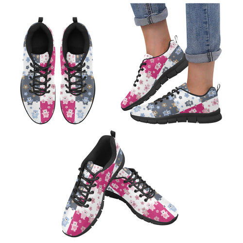Teddy Bear Pattern Print Design 03 Women's Sneaker Shoes