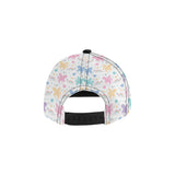 colorful unicorn rainbow heart pattern All Over Print Snapback Cap