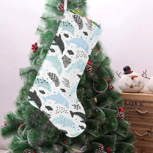 Cute dolphins Childish Style pattern Christmas Stocking