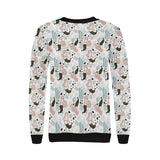 cute mermaid pattern Women's Crew Neck Sweatshirt