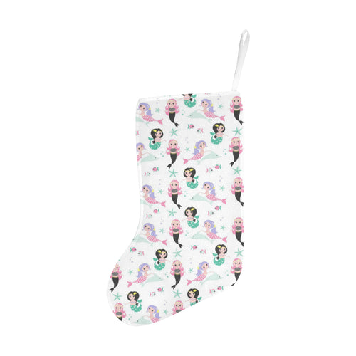 cute mermaid dolphin fish starfish pattern Christmas Stocking