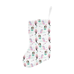 cute mermaid dolphin fish starfish pattern Christmas Stocking
