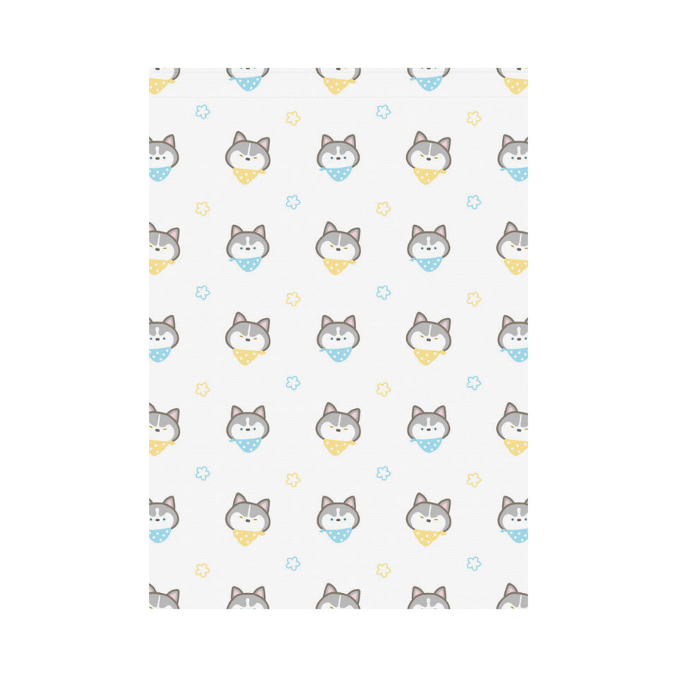 Cute Siberian Husky pattern House Flag Garden Flag