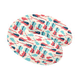 Red Blue guitar pattern U-Shaped Travel Neck Pillow