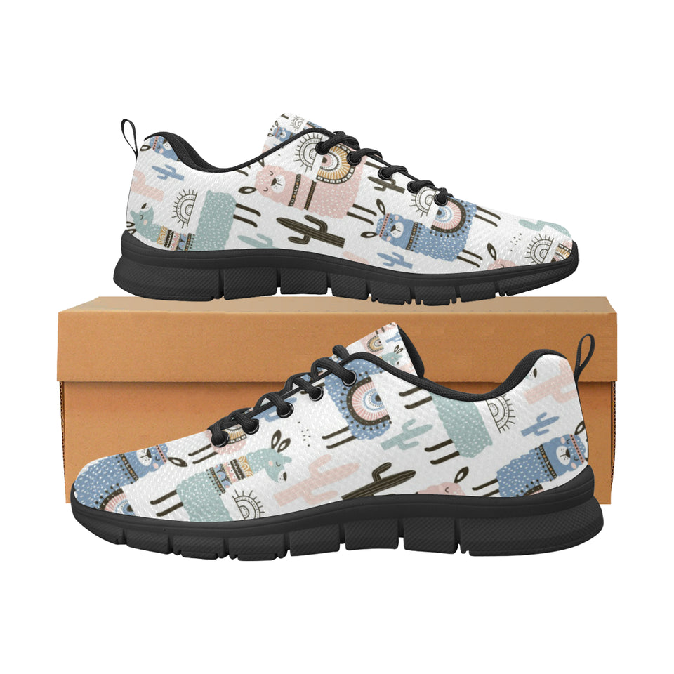 lama Alpaca cactus hand drawn pattern Women's Sneaker Shoes