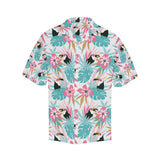 Toucan tropical flower leave pattern Men's All Over Print Hawaiian Shirt