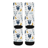 Cute sleeping sheep moon cloud pattern Crew Socks