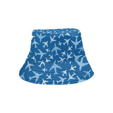 Airplane pattern in the sky Unisex Bucket Hat