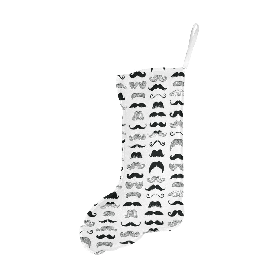 Mustache Beard Pattern Print Design 04 Christmas Stocking