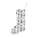 Mustache Beard Pattern Print Design 04 Christmas Stocking