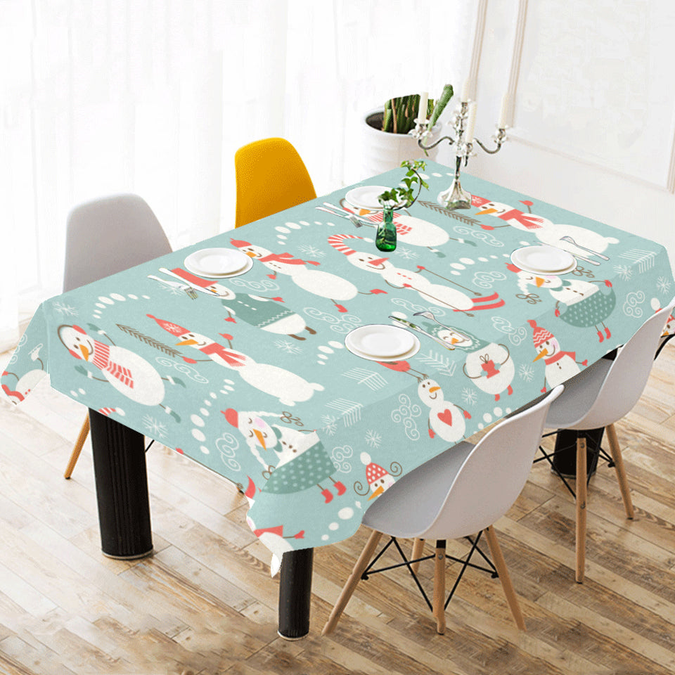 Cute snowman pattern Tablecloth