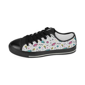 Candy design pattern Kids' Boys' Girls' Low Top Canvas Shoes Black