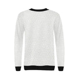 arabic white pattern Women's Crew Neck Sweatshirt