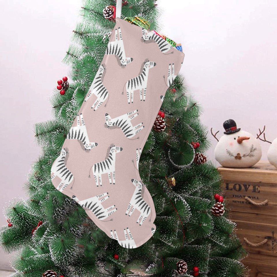 Cute zebra pattern Christmas Stocking
