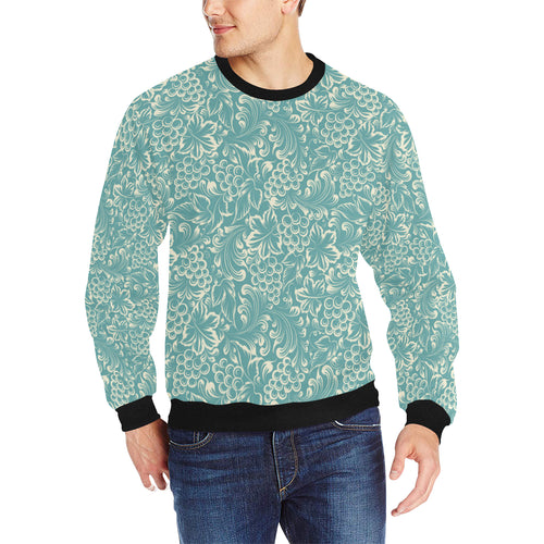 Classic Hand drawn Grape pattern Men's Crew Neck Sweatshirt