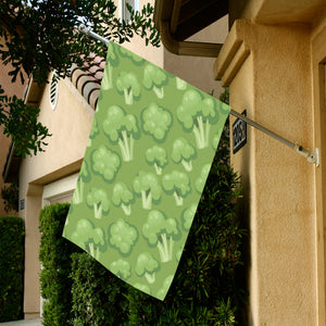 Broccoli pattern green background House Flag Garden Flag