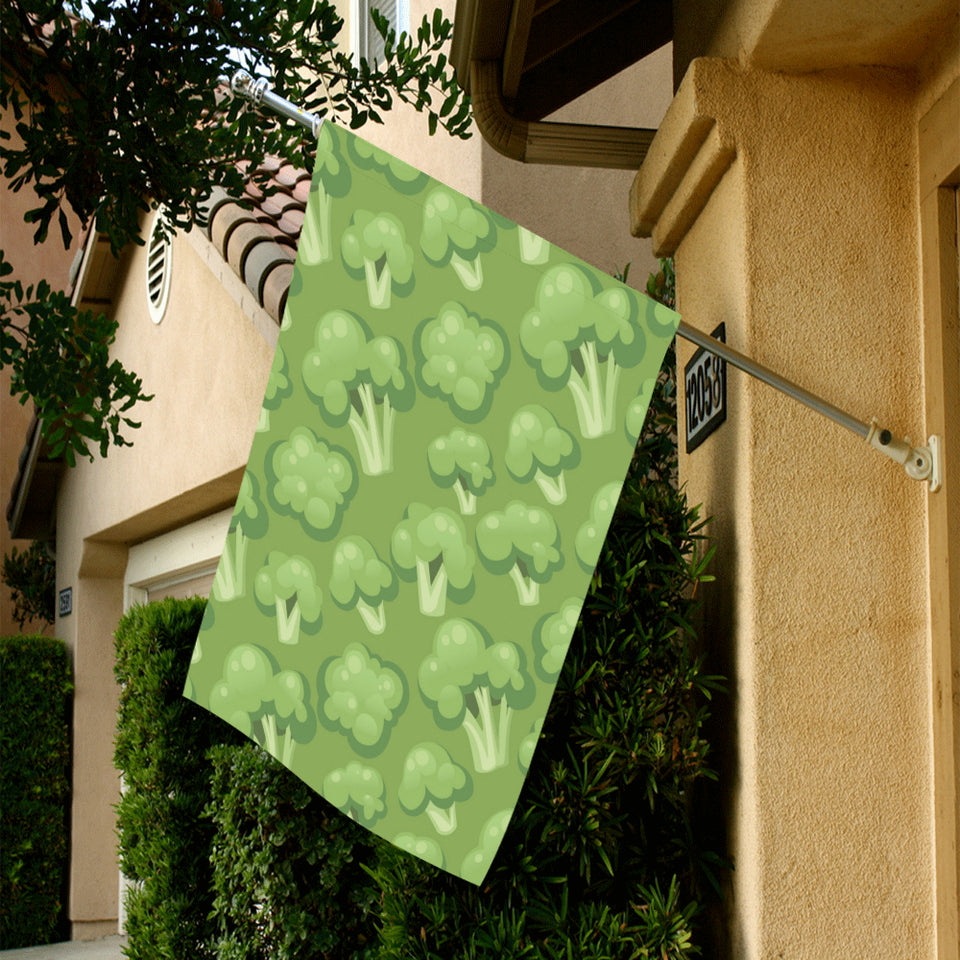 Broccoli pattern green background House Flag Garden Flag