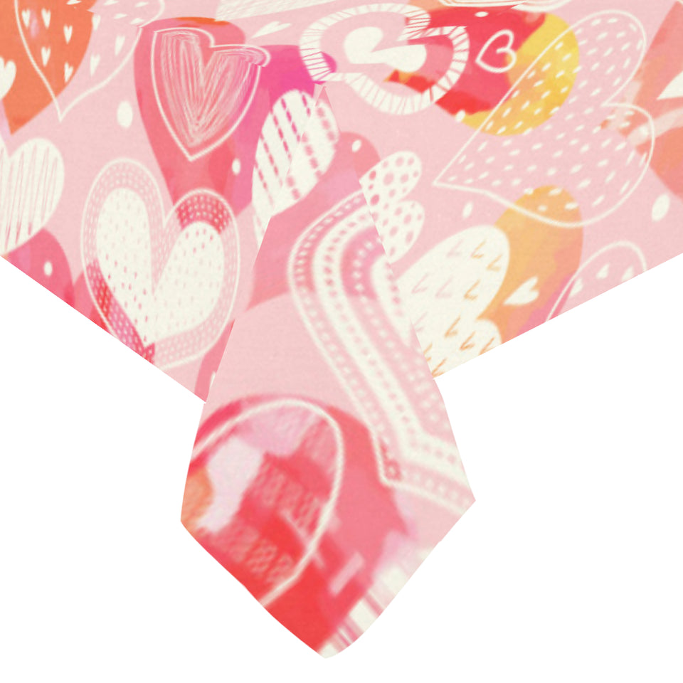 Hand drawn heart design pattern Tablecloth