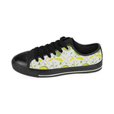 Durian pattern background Men's Low Top Canvas Shoes Black