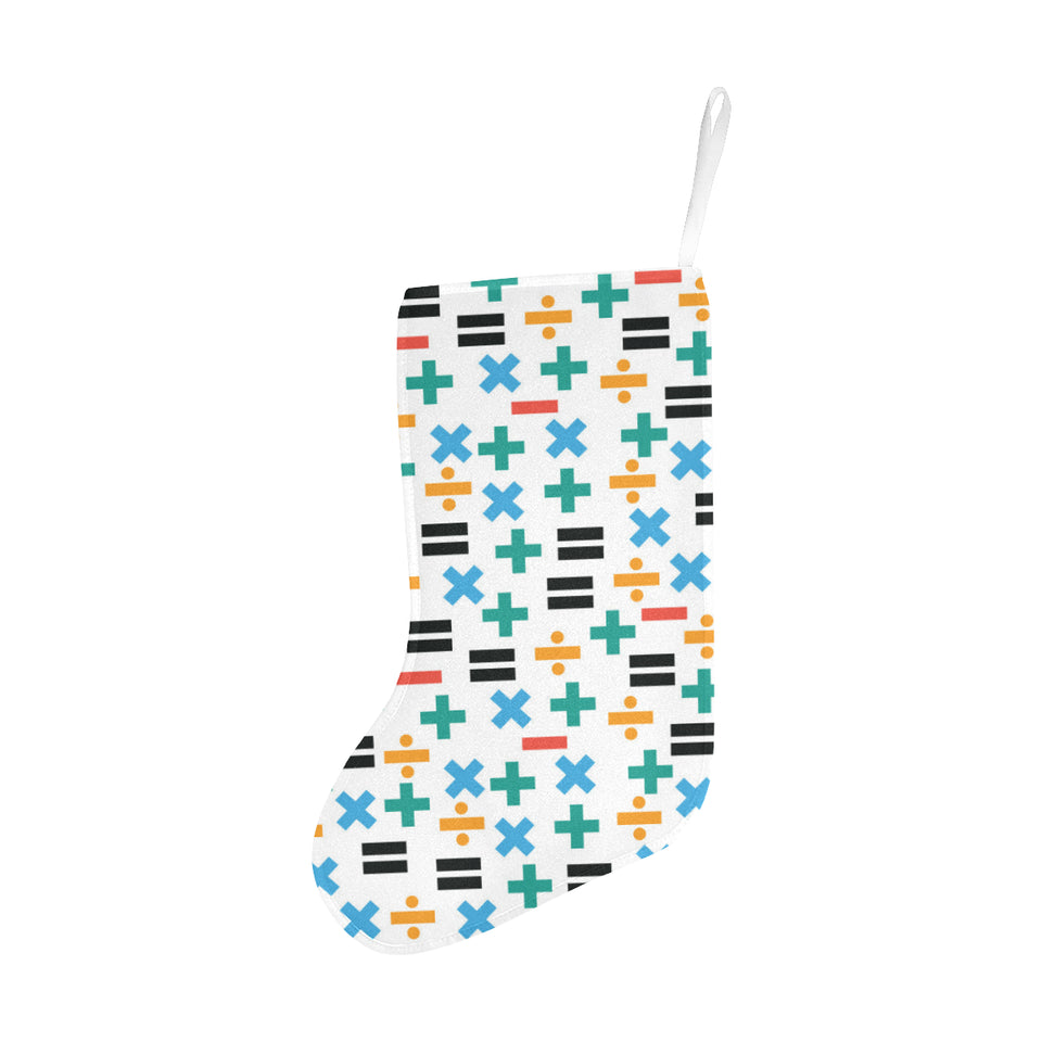 Math Pattern Print Design 05 Christmas Stocking