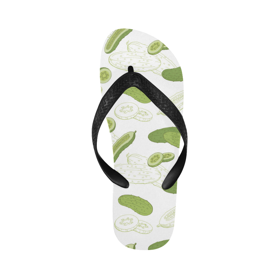 Cucumber sketch pattern Unisex Flip Flops